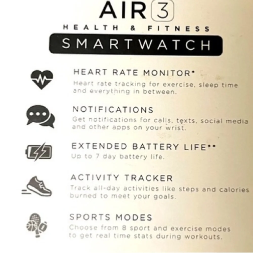 iTouch Air 3 Smart watch. Excellent condition. Wore for one week.